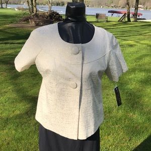 Lined Silkland 8P short gold and cream jacket